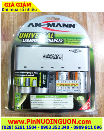 Ansman PhotoCam V _Bộ sạc Pin PhotoCam V kèm 4 pin sạc D Camelion NH-D10 000BP2 (D10 000mAh 1.2v)